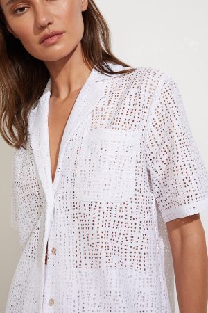 Eyelet Lace Island Shirt